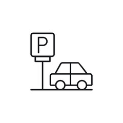 car parking icon vector sign