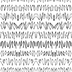 Abstract seamless pattern. Zigzag ornament. Ink illustration. Hand drawn ornament for wrapping paper.