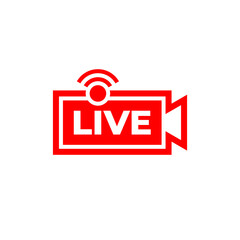 live streaming icon symbol red color