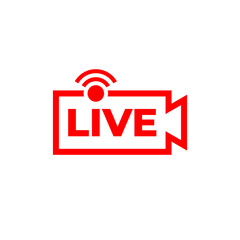 live streaming icon symbol red color