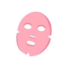 face sheet mask doodle icon, vector color illustration