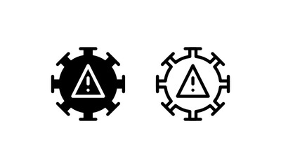 Alert protection from corona Icon, Logo, Vector