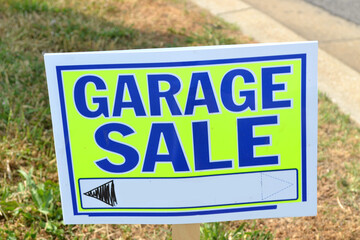A Garage Sale Signage Outdoors