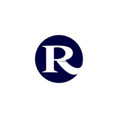 letter r with round circle logo