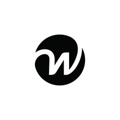 letter w abstract logo template