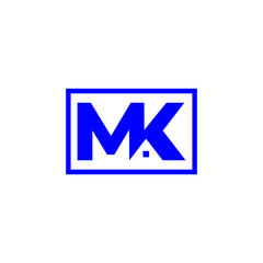 initial letter mk home building logo template