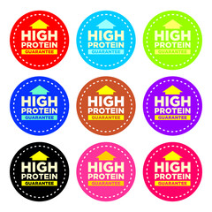 high protein guarantee sticker set