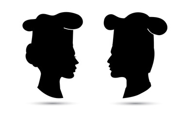 Chef icon vector illustration isolated on the white background.