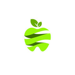 apple fruit icon logo template vector eps