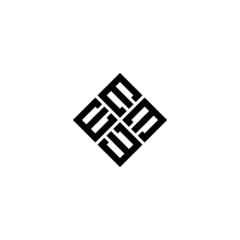 letter m square rotate symbol icon logo template
