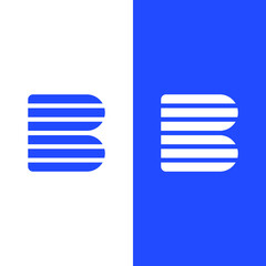 letter b symbol icon logo template