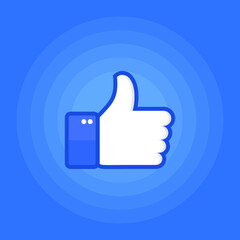 Obraz premium thumbs up icon vector eps