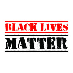 Fototapeta premium Black lives matter text vector poster
