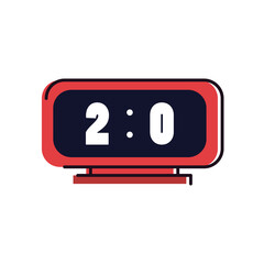 Soccer score board two cero line and fill style icon vector design