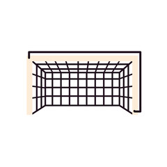 Soccer goal line and fill style icon vector design