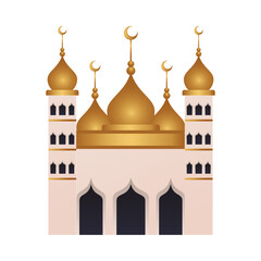 ramadan kareen golden mosque temple