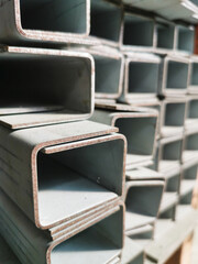 close up stack of brown flat copper