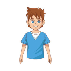 happy young boy avatar character