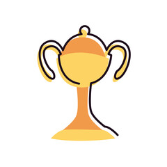 Isolated trophy line and fill style icon vector design