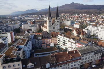 Olten city panorama Switzerland