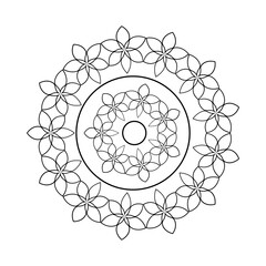 floral mandala decoration isolated icon