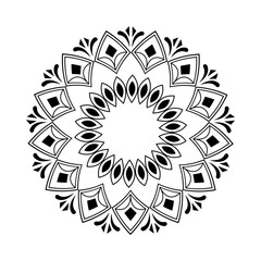 floral mandala decoration isolated icon