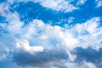 Naklejka na ściany i meble Blue sky with white clouds 