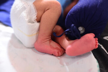 Obraz na płótnie Canvas newborn baby boy