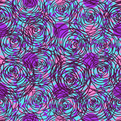 Pattern of abstract floral graphic elements