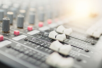 Audio adjustment button equipment to recording studio