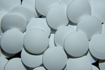 White Calsium Tablet Background & Texture Image.