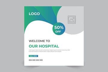 Medical Banner Design For Your Promotion, Health Care, Hospital Template Vector