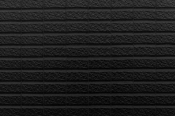 Naklejka premium Modern black stone wall with stripes texture and seamless background