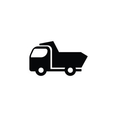 Mine truck icon vector in trendy flat style isolated on white background