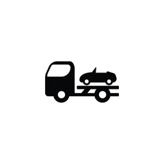 Fototapeta premium Car mover truck icon vector in trendy flat style isolated on white background