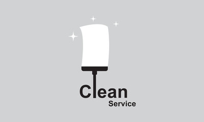 Clean service logo design template-Cleaning service logo. Maintenance the office sign. Symbol for cleaning the living space. Free marketing ideas for small business maintenance.