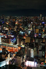 Fototapeta na wymiar 関西の賑やかさを凝縮した大阪の夜景