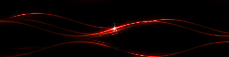 Glow light curved rays on a dark background, Futuristic wave flash,  Glowing neon spiral.