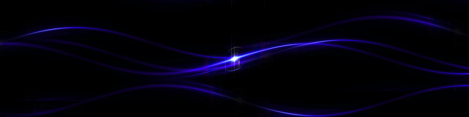 Glow light curved rays on a dark background, Futuristic wave flash,  Glowing neon spiral.