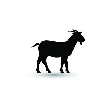 Farm Animals Goat Icon Vector Illustration. Flat Goat symbol is isolated on a white background.