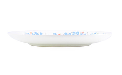 white plate on white background.