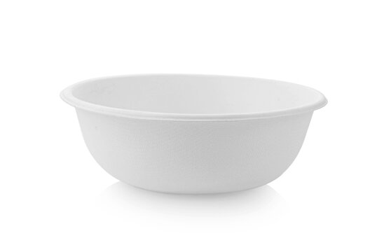 paper bowl on white background