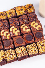 Brownies with various toping