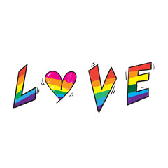 hand drawn doodle pride illustration symbol for lgbt, gay and lesbian vector