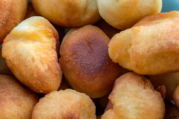 fried donuts close-up