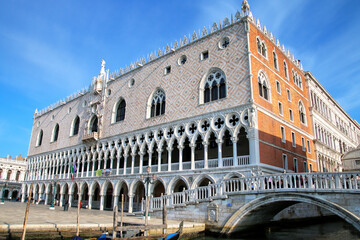 Naklejka premium View of Palazzo Ducale from Grand Canal in Venice, Italy
