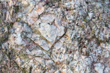 Close up granite structure. Geology.
