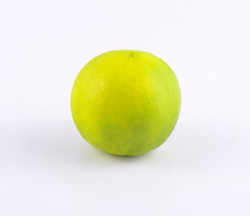 Limes with slices isolated on white background.