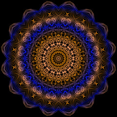 Decorative round lace ornate mandala. Vintage pattern. Vector