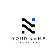 Letter N  Wifi Logo design. N logo design template,technology,electronics,digital,dot connection.